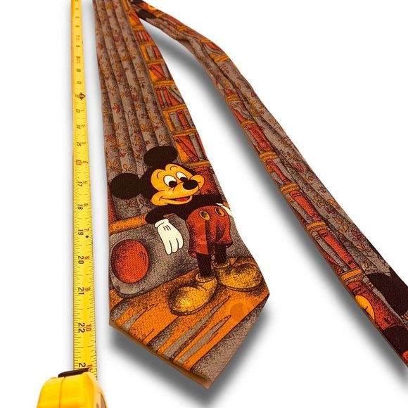 Disney Mickey Mouse Vintage Silk Neck Tie. Made In Italy! PURE SILK! Rare! - Picture 8 of 10